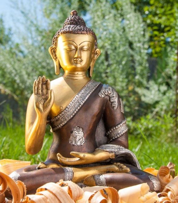 Hovedbilde Buddha i 3 farger messing ...