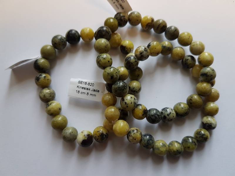 Armbånd Jade 8mm kulearmbånd