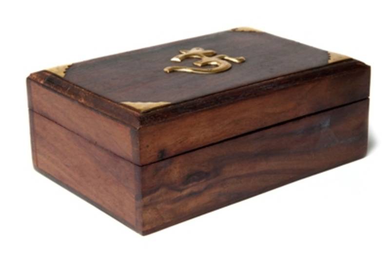 Tarotkort eske-Aun brass Wood