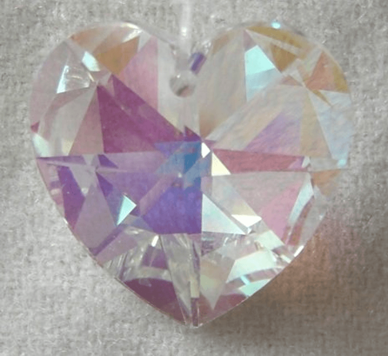 Swarovski krystall Hjerte 28mm Aurora Borealis- Rainbow Crystal