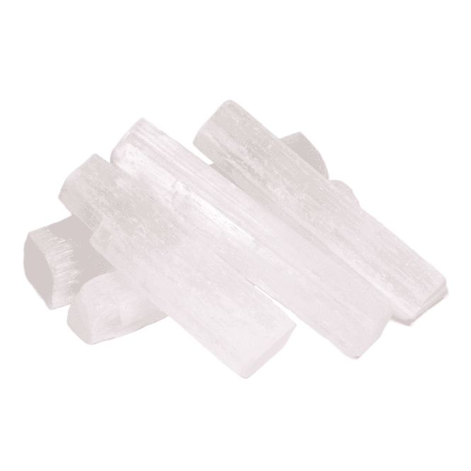 Hovedbilde selenitt staver-chips 8-10cm