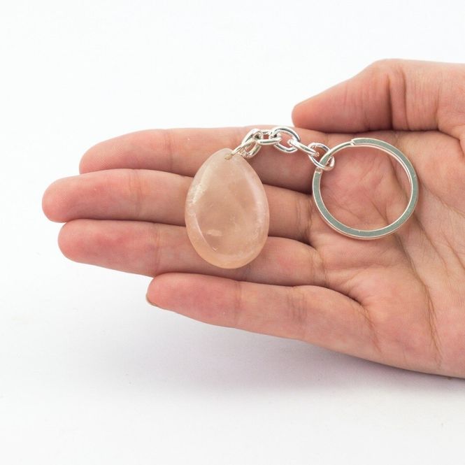 Hovedbilde Nøkkelring - Rosenkvarts - ...