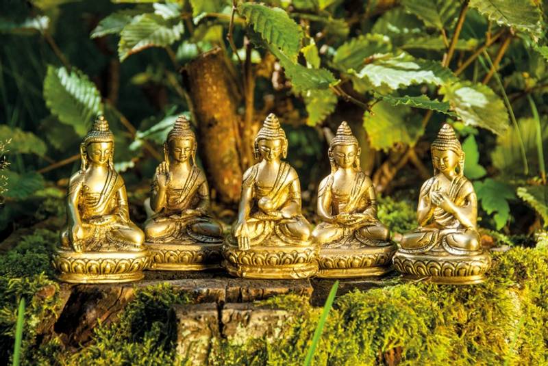 Buddha i messing  Vairocana Buddha, 7.5 cm