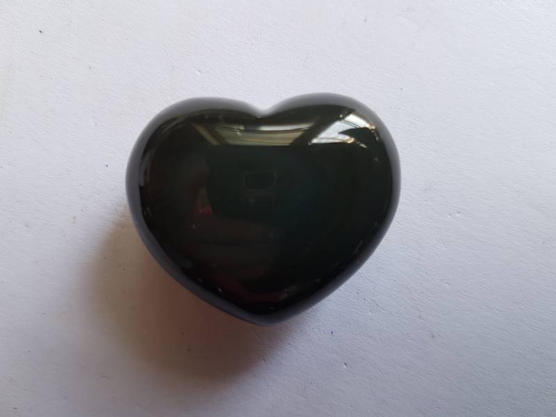 Krystallhjerte lite - Obsidian Sort