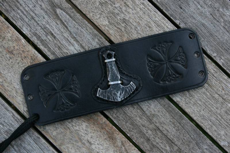 Armbånd Tors Hammer lærarmbånd- Leather Wristband with Scania Th