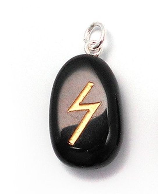 Hovedbilde Runesmykke Obsidian - Sol