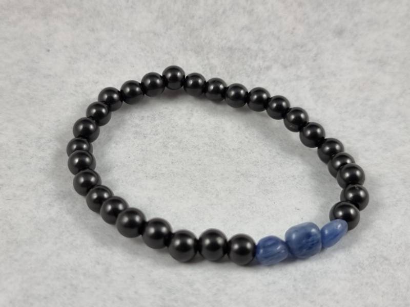 Shungitt armbånd - Shungite and Kyanite bracelet 